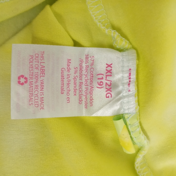 XXL NOBO No boundaries WATERCOLOR bleach print yellow t shirt top - Picture 7 of 9